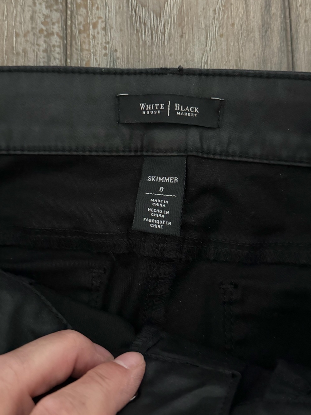 White House Black Market Black Coated Skimmer Pants - Picture 6 of 12